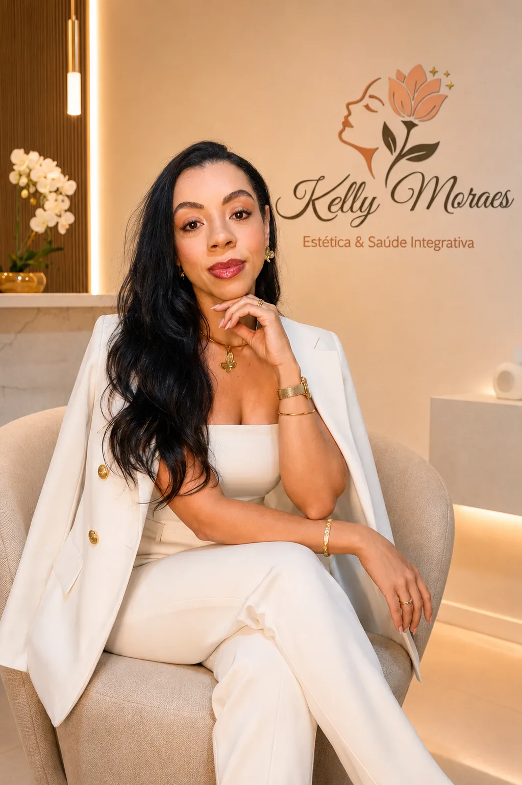 Kelly Moraes, enfermeira esteta, em seu consultório de estética em Planaltina, DF